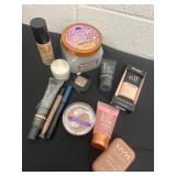 Group of makeup and sugar scrub