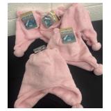 4 new pink little girl hats