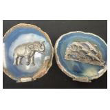 2 agate slabs 4ï¿½