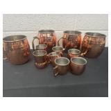 Copper cups with mini ones