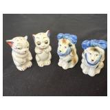 Vintage porcelain animal salt and pepper shakers
