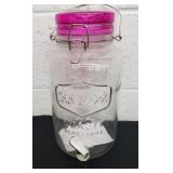 11.5-in glass with lid and handle cold drink