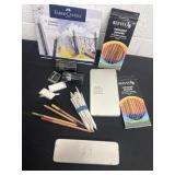 Colored pencils and and art