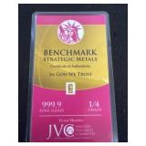 Benchmark 999.9 fine gold 1/4 grain of gold