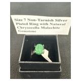Size 7 Non Tarnish Silver Plated Ring with