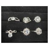 6 multi size rings