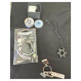 NASCAR Bracelets with Star of David chain, Stitch