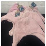 5 pink little girl winter hats