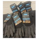 6 new nitrile cold weather gloves size large