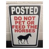 12ï¿½x9ï¿½ metal posted do not pet sign