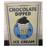 14ï¿½x11ï¿½ metal choclate dipped ice cream