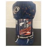 New Denver broncos plush throw blanket
