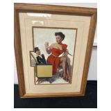 Gil Elvgren Pin up Framed Picture  17 x 21