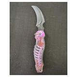 New 5ï¿½ Skull Talon Purple Pocket Knife