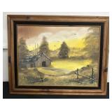 24x29 Framed Canvas Oil Painting Art