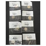 3 Jefferson nickels, Roosevelt dime, Mercury