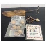 Shoe stretcher cocktail napkins wood Bradley and