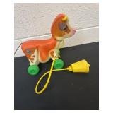 Vintage fisher price pull cow toy