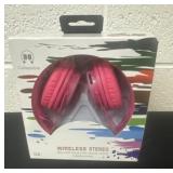 New pink wireless stereo headphone
