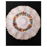Vintage ceramic deviled eggs serving platter