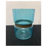 8ï¿½ glass turquoise vase