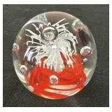 Vintage Dynasty fire fan paperweight 2.5in