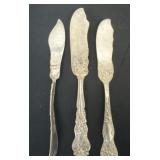 3 vintage ornate butter knifeï¿½s