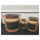 3pc Metal Decorative Patio Can Set