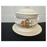 Strawberry Soup Tureen Ceramic Hot Dish