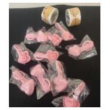 New Cute heart measuring cups and 2 rolls of tags