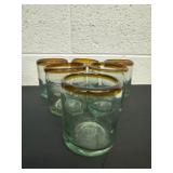 6 RIM amber brown lowball classic drinking