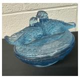 Vintage Viking Dalzell Blue Clear Glas sNesting