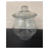 11ï¿½ vintage clear glass jar with lid
