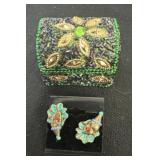 Decorative Trinket Box with Vintage Clown Themed