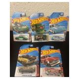 5 hotwheels cars