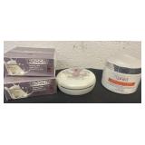 Group of new creams and face masks