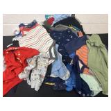 Group of baby boy clothes