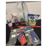 Group of live stock items: sprayola and band