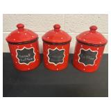 3 7ï¿½ poka dot canister set