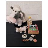 Collection of vintage cow items