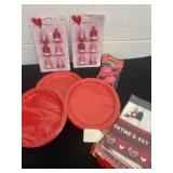 Red new plates and heart toss game light up