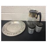 Corningware glass coffee pot aluminum salt and