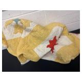 Vintage quilt hand sewn rough shape