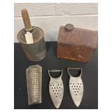 Group of vintage tins and greater