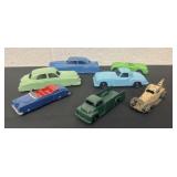 Group of metal vintage tootsie cars