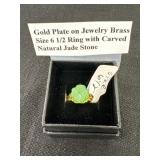 Gold plate on Jory brass size 6 1/2 ring with