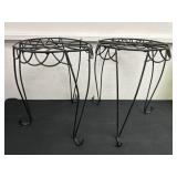 2 Metal Planter Stands 13.5x10