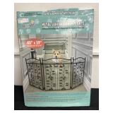 Hoovy Metal Leaf Design Pet Gate in Box , Feels