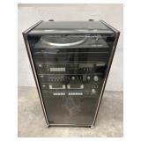 Sanyo Stereo Turntable Cart with Speakers SEE