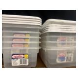 10 4.5qt storage boxes with lids